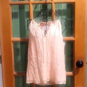 Luxurious 100% silk pink sleeveless blouse from HD in Paris, size 6